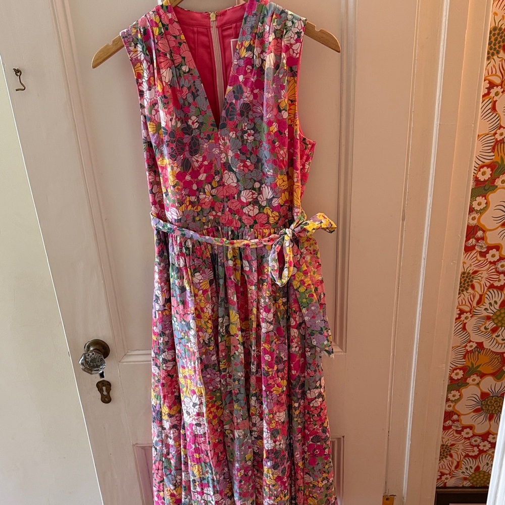 Kate Spade Multicolor Floral Midi Dress size 8 - Picture 5 of 12